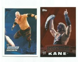 Kane 2010 Topps Wwe Smackdown Card #17 With 2 Red Foil Intercont Champ Cards - £5.41 GBP