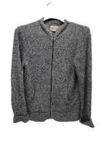 Converse One Star Cardigan Sweater Womens Medium Black Heather Pockets Full Zip - £13.20 GBP