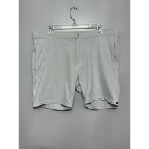 Good Man Brand Mens Chino Shorts Gray Flat Front Stretch Pockets Zip L New - £37.58 GBP