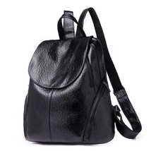 New  Women&#39;s Backpa Female Fashion PU Leather Backpack Shoulder Bags Daypack For - £43.02 GBP