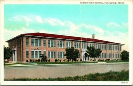 Vtg Postcard - Junior High School - Plainview TX Texas - Unposted - $6.88