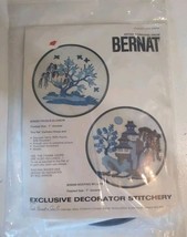 Bernat Stitchery Kit SO9259 Prunus Blossom Weeping Willow 7&quot; Round 1978 New - $8.90