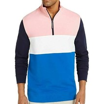 MSRP $55 Club Room Men&#39;s Sweater Navy Blue 1/2 Zip Colorblock Pink Size XL - $19.95