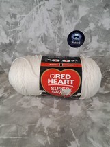 Red Heart Supper Saver Yarn 4 ply 14 oz. 744 yards Color Soft White - £6.04 GBP