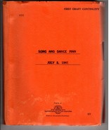 *SONG AND DANCE MAN (1941) First Draft Continuity Script Unproduced Jack... - €108,55 EUR