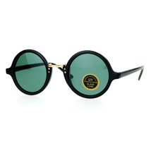 Glass Lens Sunglasses Vintage Designer Fashion Round Circle Frame - £14.39 GBP+
