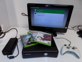 Microsoft Xbox 360 Slim 4GB Model 1439 Black Console Lot Tested - £115.57 GBP