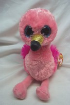 Ty Beanie Boos Big Eyed Gilda The Flamingo 9&quot; Plush Stuffed Animal New - £11.82 GBP