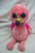 TY Beanie Boos BIG EYED GILDA THE FLAMINGO 9&quot; Plush STUFFED ANIMAL NEW - £11.64 GBP