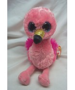 TY Beanie Boos BIG EYED GILDA THE FLAMINGO 9&quot; Plush STUFFED ANIMAL NEW - $20.31 CAD