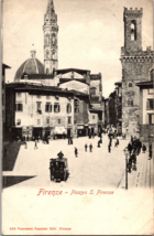 Vtg Postcard Piazza San Firenze, St. Florance Square,  Rome, Italy - £5.32 GBP