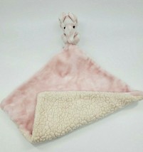 Mon Lapin Baby Lovey &amp; Security Blanket Elephant Pink Sherpa Hearts Girl  B79 - £13.42 GBP