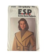 1977 Simplicity 8150 Misses Front Wrap Jacket 8 - 12 Wool - £11.69 GBP