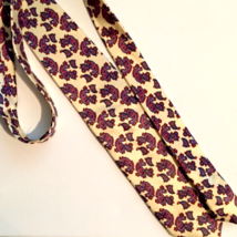 Design assets silk necktie made in Italy paisley yellow base color 60 in - $9.85