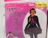 New Halloween Dress Up Outfit - In The Pink Skeleton Costume Girl Large ... - $19.79