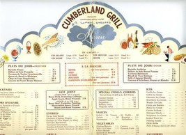 Cumberland Grill Menu London England Cumberland Hotel - £35.02 GBP