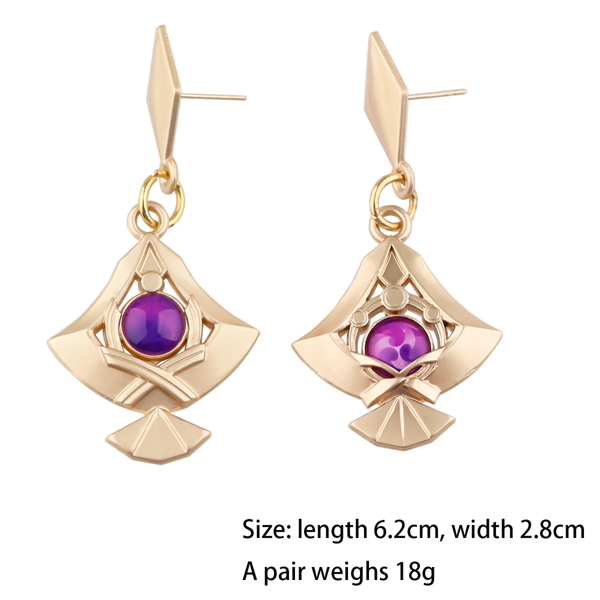 Play Genshin Impact Anime Yae Miko Vision Cospaly Props Metal Alloy Earring Ear  - £23.09 GBP