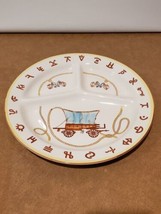 Vintage 1950&#39;s FRED ROBERTS Western Coyboy Chuck Wagon 11&quot; Divided Grill Plate - £39.56 GBP