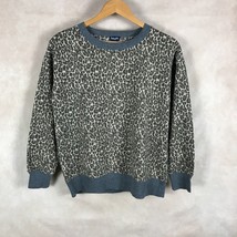 Splendid Cheetah Animal Print Soft Terry Sweatshirt New Size Small - £13.21 GBP