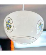 VTG 80s Floral Milk Glass Ceiling Fan Light Shade Cover Retro GLOBE ONLY... - £22.73 GBP