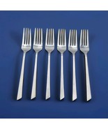 Stanley Roberts CARIF Stainless Flatware Salad Forks 6 Pcs Set Made In J... - $34.99