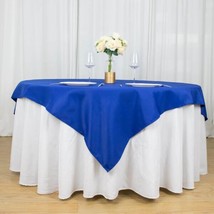 70&quot;&quot; X 70&quot;&quot; Royal Blue Premium Polyester Square Tablecloth Party Events Gift - £21.29 GBP