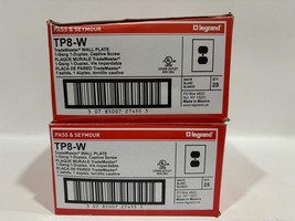 New 50PC Legrand TP8-W 1-Gang Nylon Wall Plate, Duplex Receptacle - $50.00