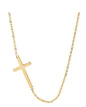 Gold Cross 18&quot; Necklace, New #AB-388-R2 - $11.17 CAD