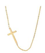 Gold Cross 18&quot; Necklace, New #AB-388-R2 - $7.92
