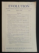 International Journal of Organic Evolution March 1990 Vol 44 No 2 Pg 233-476 - £23.25 GBP