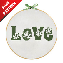 Funny Love Word Free cross stitch PDF pattern - £0.00 GBP