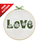 Funny Love Word Free cross stitch PDF pattern - $0.00