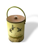Vintage Tall Bacova Guild Mallard Duck Art Ice Bucket Brass Handle Signe... - $1,520.35 MXN