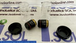 4/0.10 160/0.17 Microscope Objective Lens 4x Object Glass Lot of 2 - £76.91 GBP