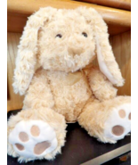 Hug Fun Plush 1 4&quot; Rabbit-Champagne w. Tan Bow - $10.39