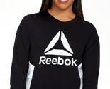 Reebok Womens Journey French Terry Cropped Crew Sweatshirt, Black Size X... - £21.49 GBP