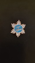 Blue &amp; White Snowflake Collectible I Make a Difference Lapel Pin Walmart pin - £11.59 GBP