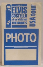 ELVIS COSTELLO - VINTAGE ORIGINAL CONCERT TOUR CLOTH BACKSTAGE PASS - $10.00