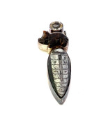 Vintage Sterling Silver Art Deco Talisman Orthoceras Fossil and Quartz P... - $237.61 CAD