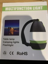 LED Desk Camping Home Office Table Lamp 3 Brightness Levels w USB Charging NEW - £29.13 GBP