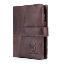 BULLCAPTAIN Men Wallets Bifold Leather Vintage Purse With 2 ID Window - $33.98
