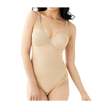 NEW Bali Ultra-Light Lace Body Shaper w/ Bra Shaperwear 6552 | Nude | 34D - £25.94 GBP