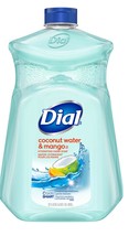 Dial Liquid Hand Soap Wash Hydrating Refill, Coconut Water &amp; Mango. 52 Fl. Oz. - £10.05 GBP