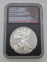 2019-S $1 Silber American Eagle Enhanced Rev NGC Pf 69 Erste Ausgaben W ... - £1,090.75 GBP