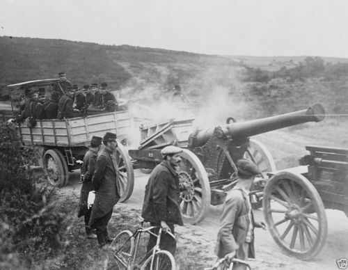 French army truck towing a siege gun 1914 World War I 8x10 Photo - $8.81