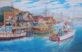 SunsOut Ken Zylla Pier 3 1000 pc Panorama Jigsaw Puzzle Dock Wharf Boats Lake - £15.02 GBP