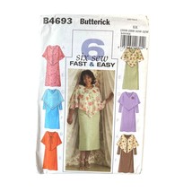 Butterick Sewing Pattern 4693 Dress Poncho Misses Size Plus 26W-32W - $8.99