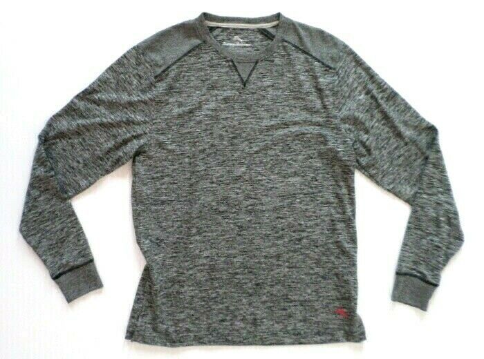Primary image for Tommy Bahama Men's Melange Long Sleeve Lounge Shirt M Medium Dark Gray 2121034