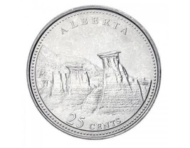 1992 Canadian 25-Cent Alberta 125th Anniv/Provincial Quarter Coin UNC - £1.40 GBP