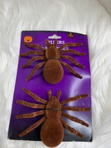 New Party Decorations 2 pack Brown Spiders 6 x 4 in Fun Joke - £3.91 GBP